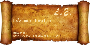 Lámer Evelin névjegykártya